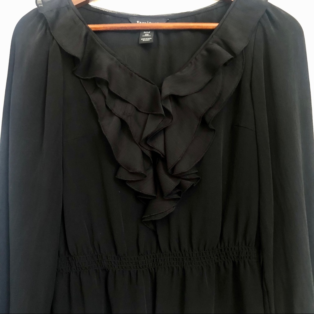 White House Black Market Ruffle Top XS
